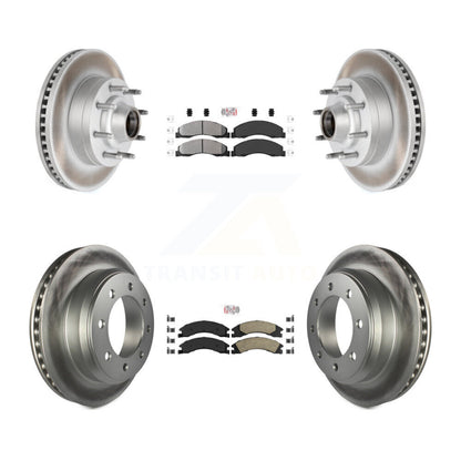 Kit de Rotor de frein avec revêtement de plaquettes en céramique, semi-métallique avant et arrière, pour Ford E-350 Supe