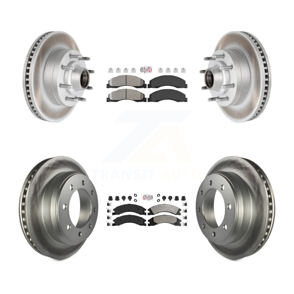 Kit de Rotor de frein à disque, revêtement de protection semi-métallique avant et arrière, pour Ford E-350 Super Dut