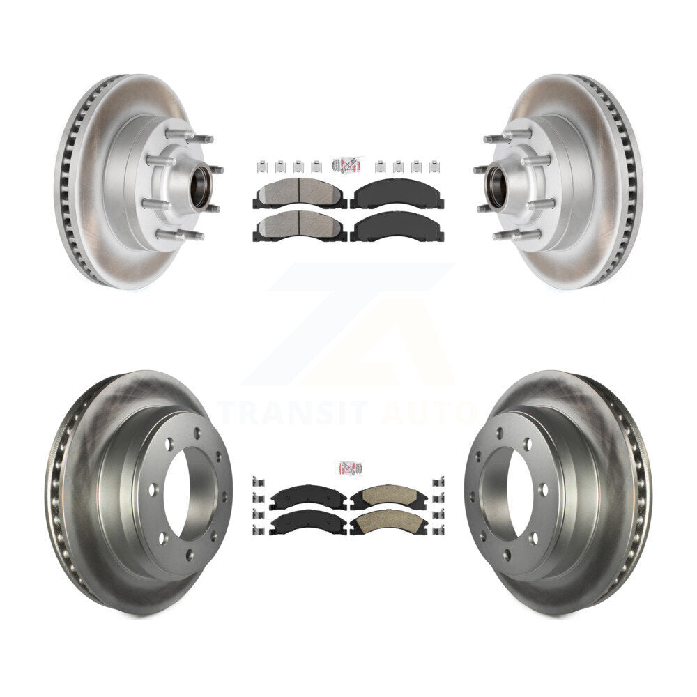 Kit de Rotor de frein avec revêtement de plaquettes en céramique, semi-métallique avant et arrière, pour Ford E-350 Supe