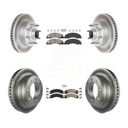 Kit de Rotor de frein avec revêtement de plaquettes en céramique, semi-métallique avant et arrière, pour Ford E-350 Supe