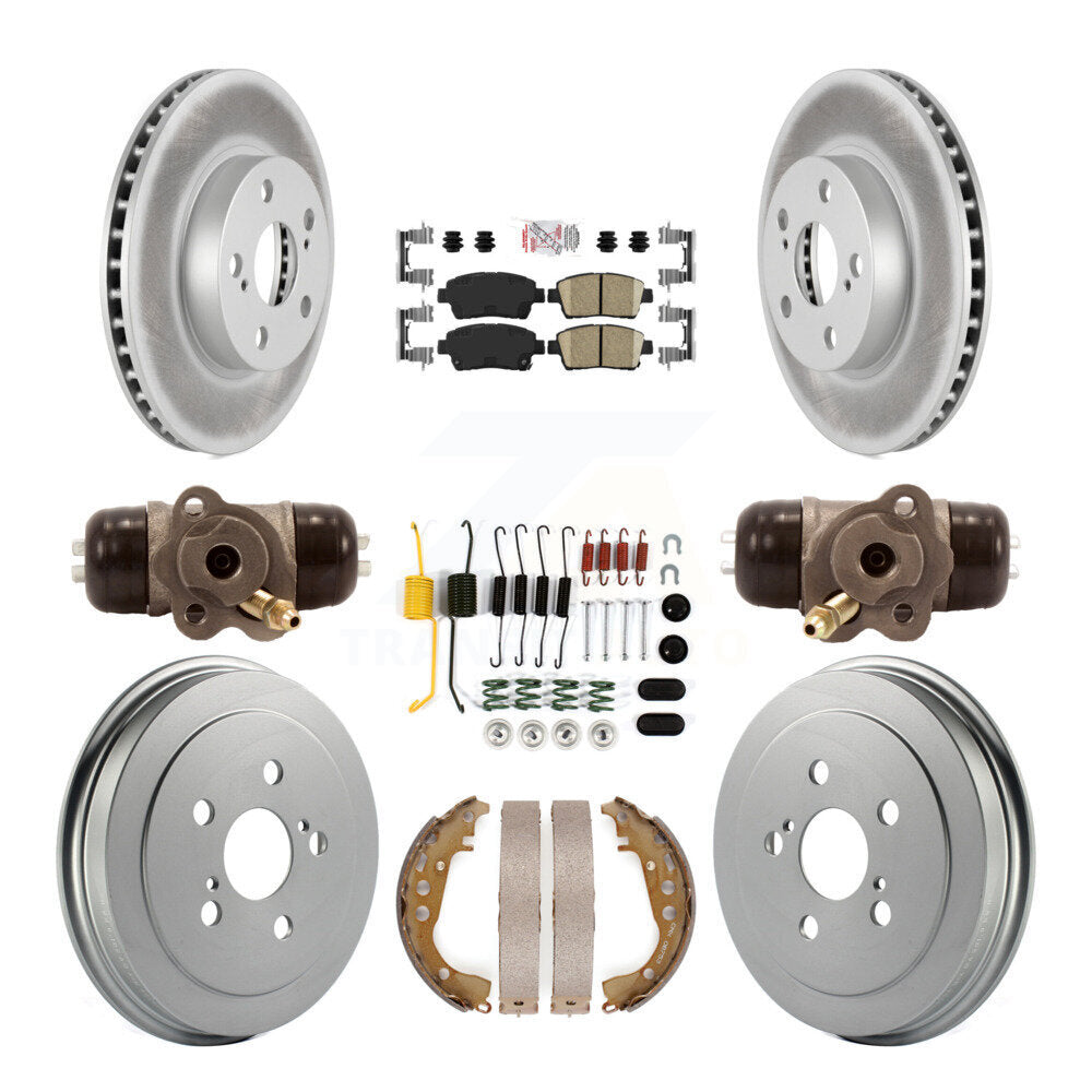 Kit de tambour avec revêtement en céramique de rotors de frein avant et arrière (9 pièces) pour Toyota Priu 04-07