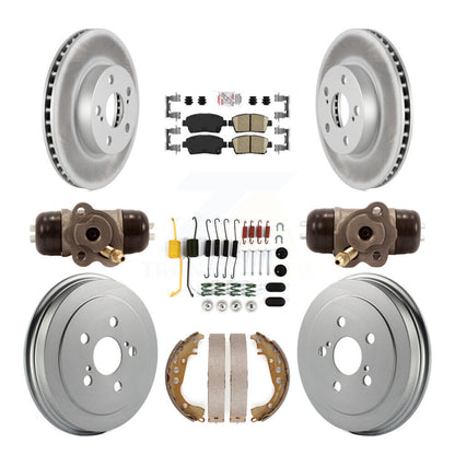 Kit de tambour avec revêtement en céramique de rotors de frein avant et arrière (9 pièces) pour Toyota Priu 04-07