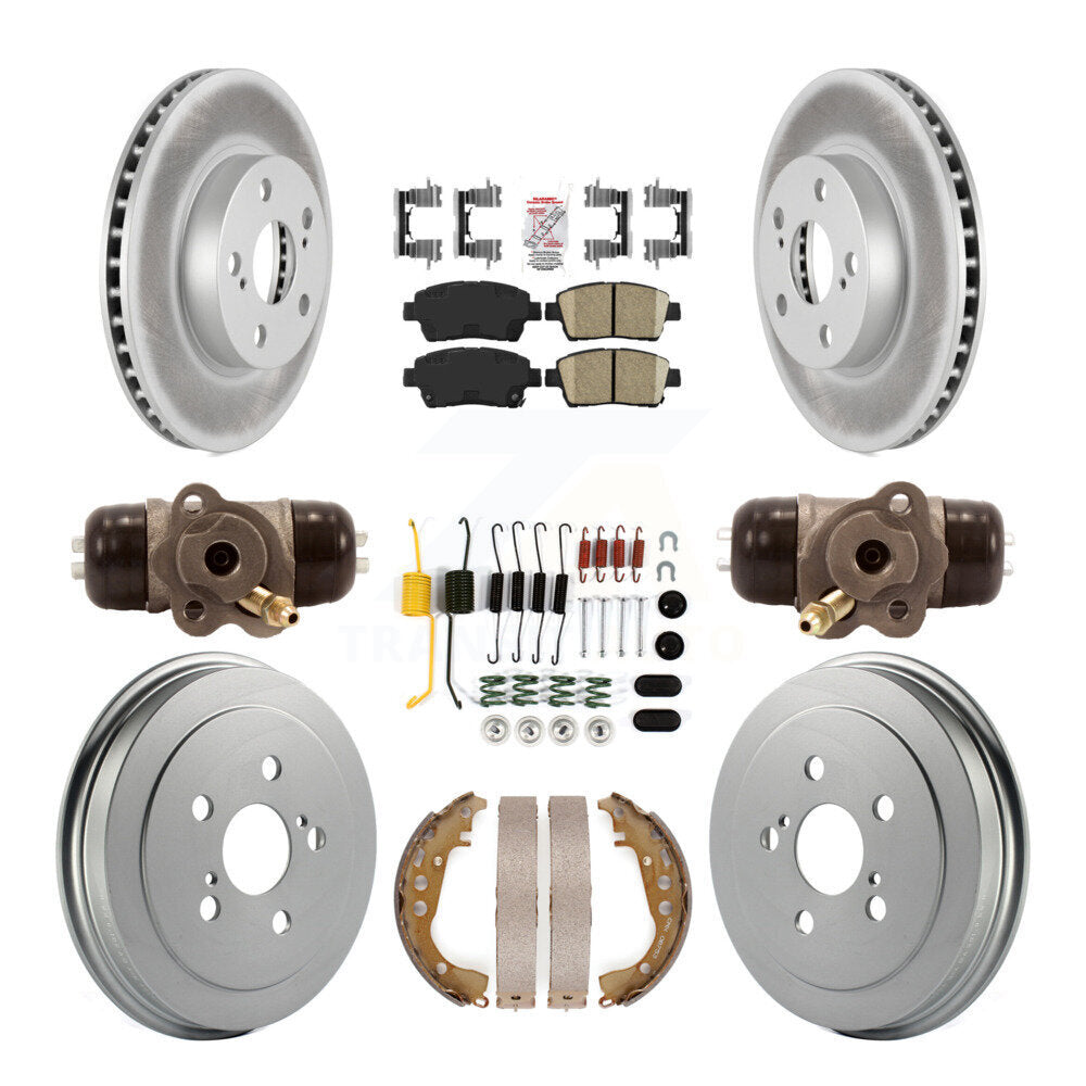 Kit de tambour avec revêtement en céramique de rotors de frein avant et arrière (9 pièces) pour Toyota Priu 04-07