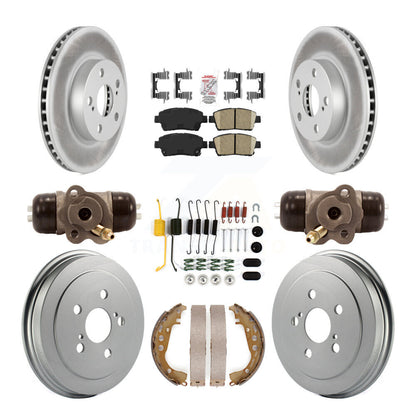 Kit de tambour avec revêtement en céramique de rotors de frein avant et arrière (9 pièces) pour Toyota Priu 04-07