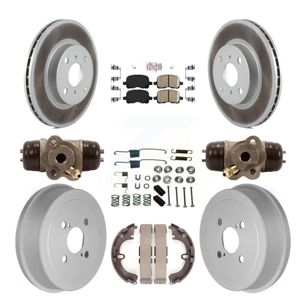 Kit de tambour de revêtement de plaquettes en céramique de Rotors de frein avant et arrière (9 pièces) pour Toyota Corolla Priz