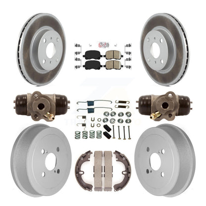 Kit de tambour de revêtement de plaquettes en céramique de Rotors de frein avant et arrière (9 pièces) pour Toyota Corolla Priz