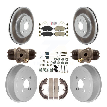 Kit de tambour avec revêtement en céramique, Rotors de frein avant et arrière (9 pièces) pour Toyota Corolla Ge