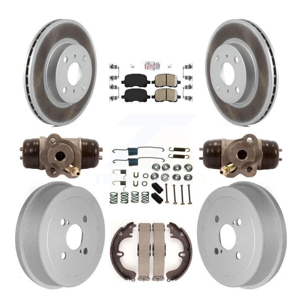 Kit de tambour avec revêtement en céramique, Rotor de frein à disque avant et arrière (9 pièces) pour Toyota Coroll