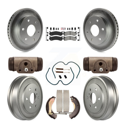 Kit de tambour de revêtement de plaquettes semi-métalliques de rotors de frein avant et arrière (9 pièces) pour Chevrolet 150