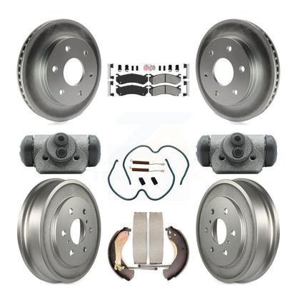 Kit de tambour de revêtement de plaquettes semi-métalliques de rotors de frein avant et arrière (9 pièces) pour Chevrolet 150