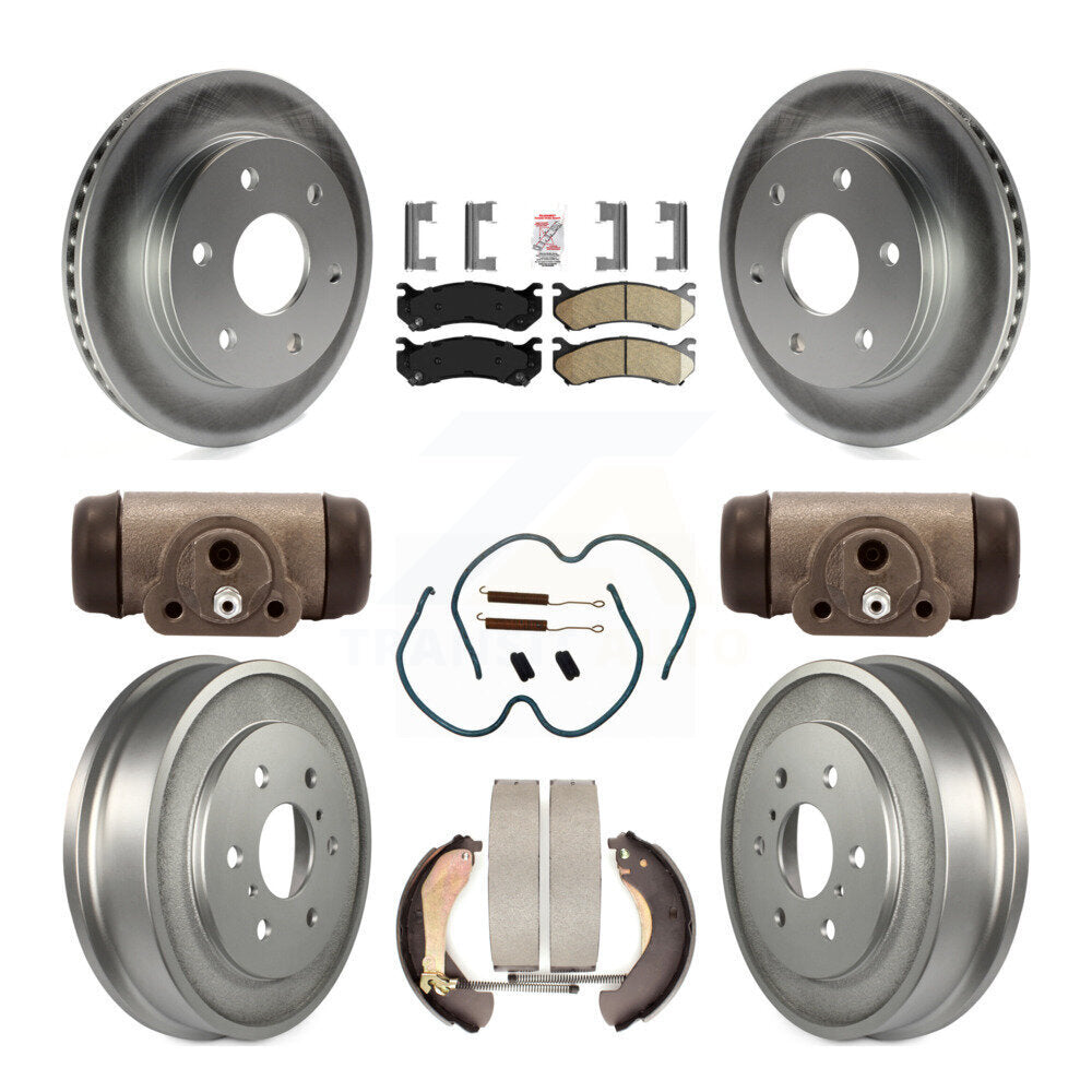 Kit de tambour avec revêtement en céramique, Rotor de frein avant et arrière (9 pièces) pour Chevrolet Silverad