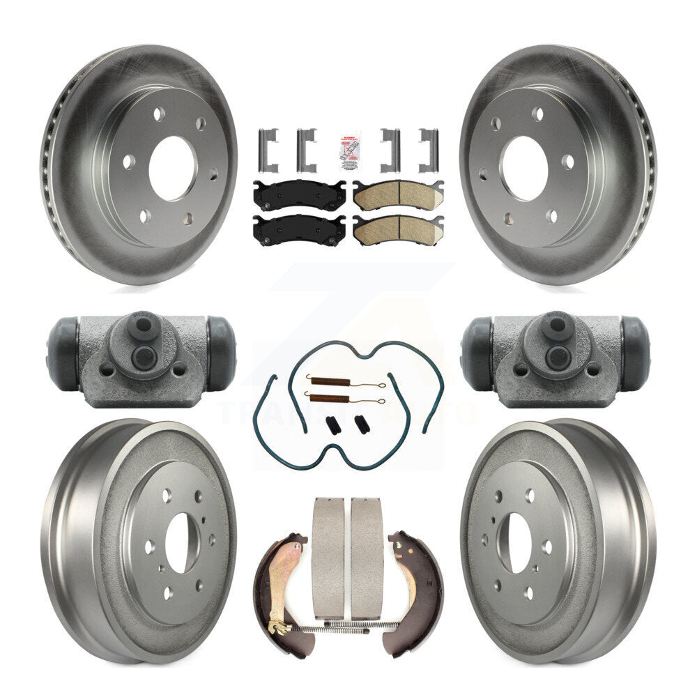 Kit de tambour avec revêtement en céramique, Rotor de frein avant et arrière (9 pièces) pour Chevrolet Silverad