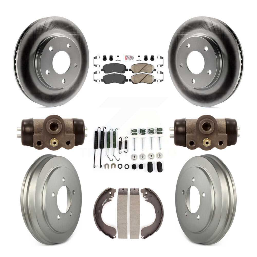 Kit de tambour avec revêtement en céramique, Rotors de frein à disque avant et arrière (9 pièces) pour Dodge Calibe