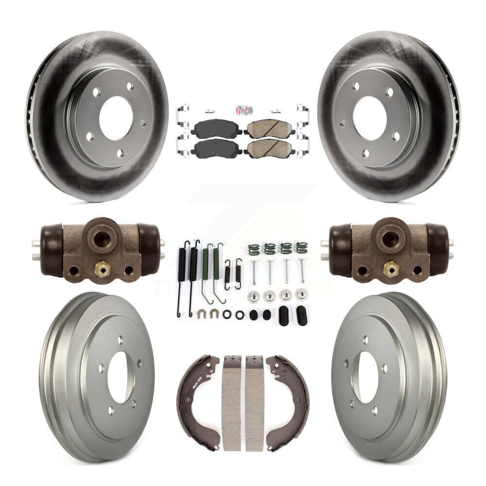 Kit de tambour avec revêtement en céramique, Rotors de frein à disque avant et arrière (9 pièces) pour Dodge Calibe
