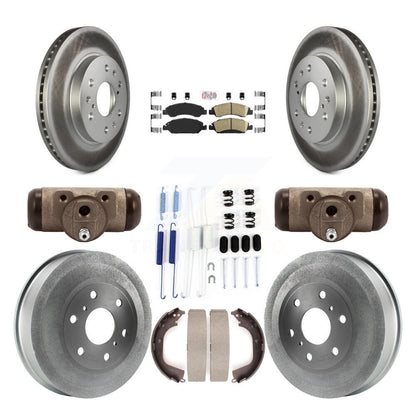 Rotors de frein à disque avant et arrière, Kit de tambour à revêtement en céramique (9 pièces) pour GMC Sierra 150