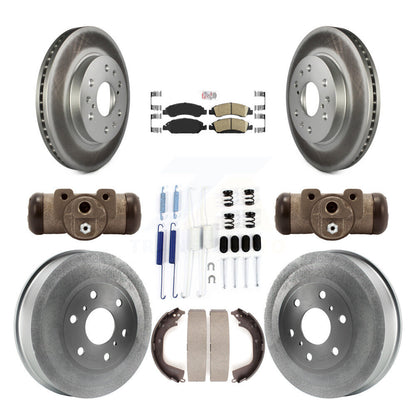 Rotors de frein à disque avant et arrière, Kit de tambour à revêtement en céramique (9 pièces) pour GMC Sierra 150