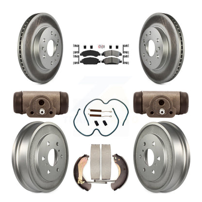 Kit de tambour de revêtement de plaquettes semi-métalliques de rotors de frein avant et arrière (9 pièces) pour Chevrolet 150