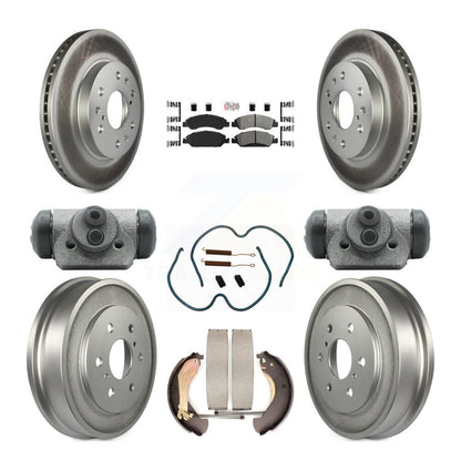 Kit de tambour de revêtement de plaquettes semi-métalliques de rotors de frein avant et arrière (9 pièces) pour Chevrolet 150