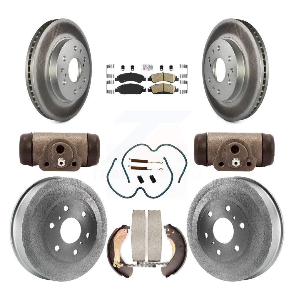 Kit de tambour avec revêtement en céramique, Rotor de frein avant et arrière (9 pièces) pour Chevrolet Silverad