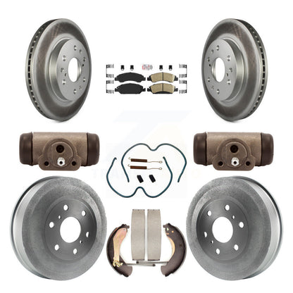 Kit de tambour avec revêtement en céramique, Rotor de frein avant et arrière (9 pièces) pour Chevrolet Silverad