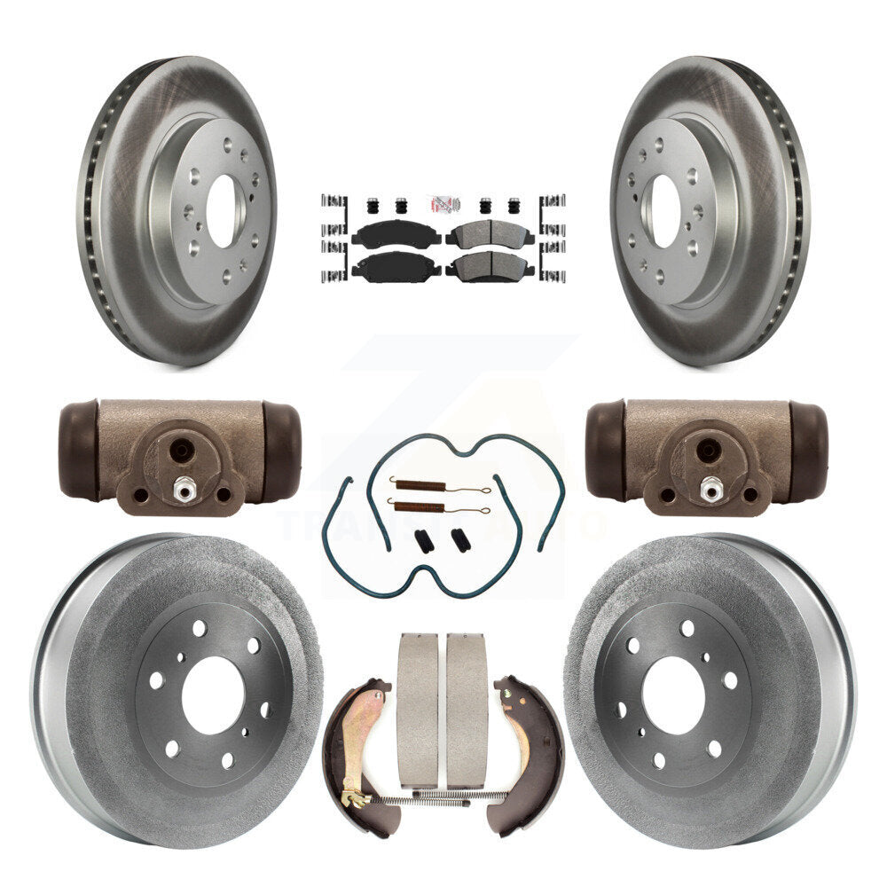 Kit de tambour de revêtement de plaquettes semi-métalliques de rotors de frein avant et arrière (9 pièces) pour Chevrolet 150