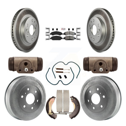 Kit de tambour de revêtement de plaquettes semi-métalliques de rotors de frein avant et arrière (9 pièces) pour Chevrolet 150