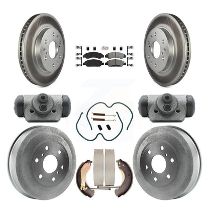 Kit de tambour de revêtement de plaquettes semi-métalliques de rotors de frein avant et arrière (9 pièces) pour Chevrolet 150