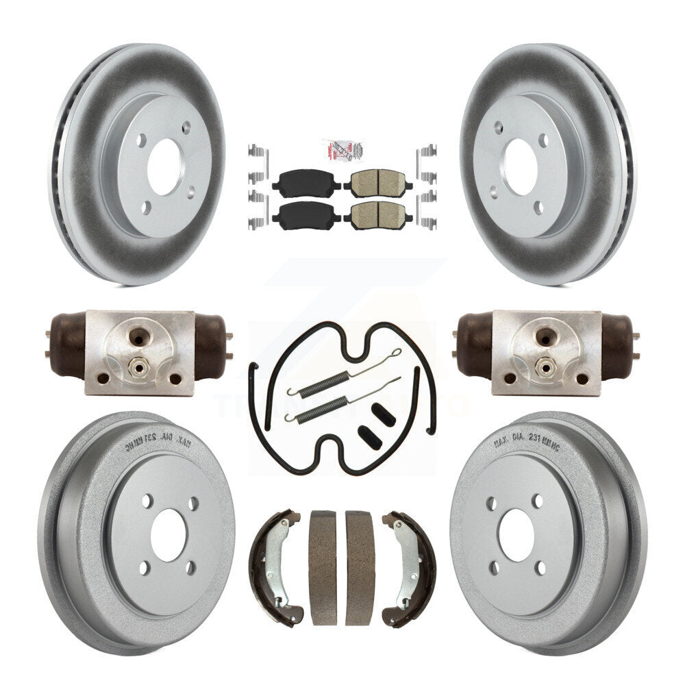 Kit de tambour à revêtement en céramique, Rotors de frein à disque avant et arrière (9 pièces) pour Saturn Io 2003