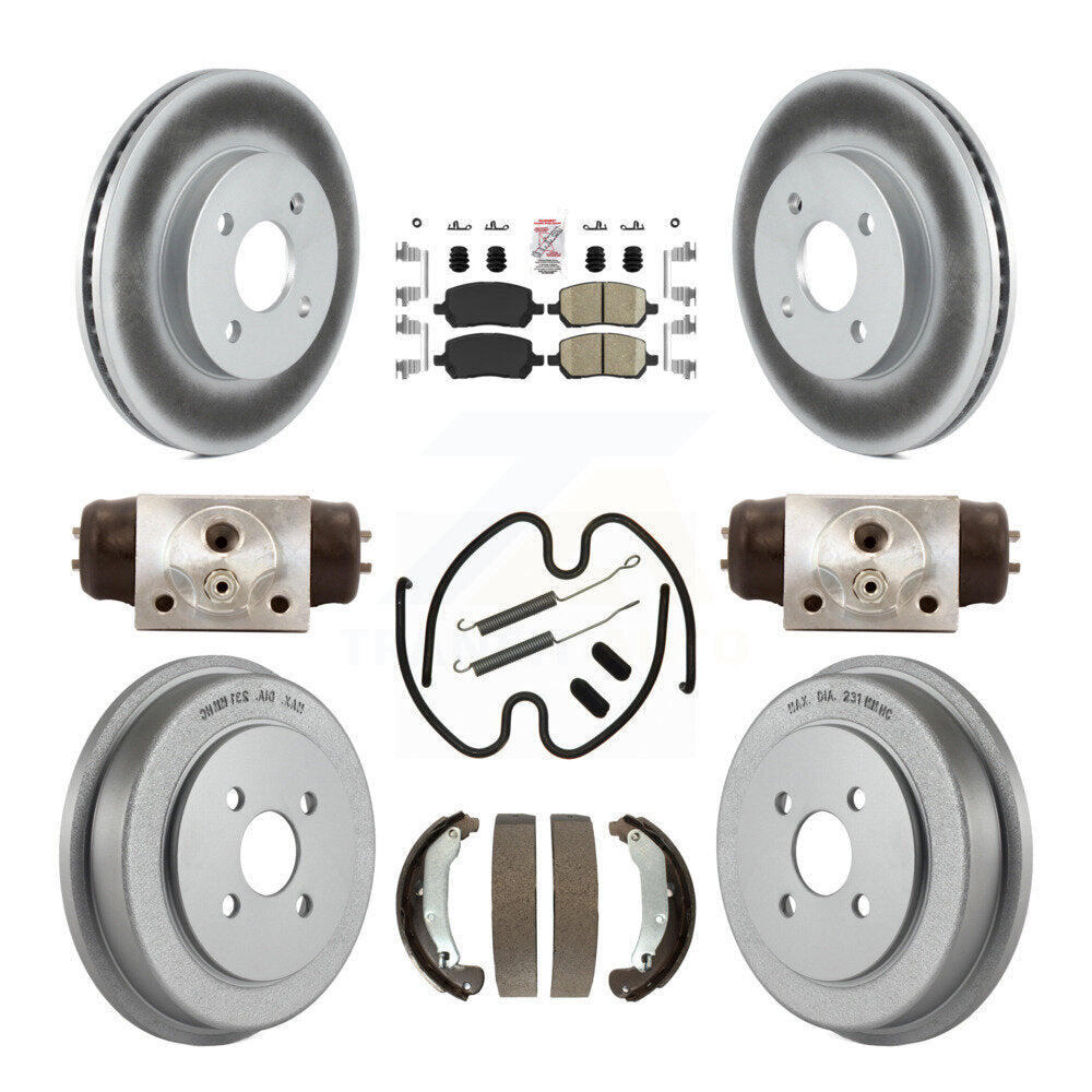 Kit de tambour à revêtement en céramique, Rotors de frein à disque avant et arrière (9 pièces) pour Saturn Io 2003