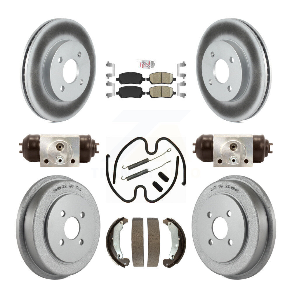 Kit de tambour de revêtement de plaquettes en céramique de Rotors de frein avant et arrière (9 pièces) pour Pontiac Chevrolet G