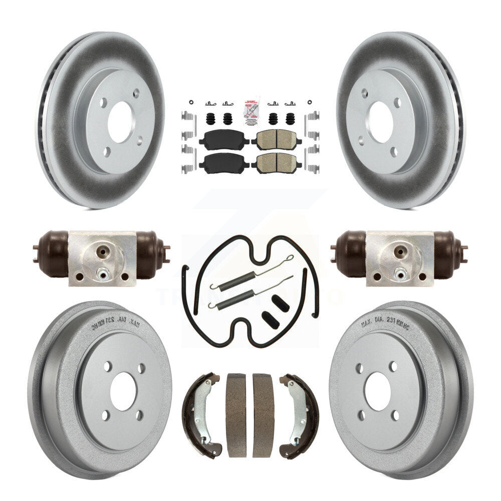 Kit de tambour de revêtement de plaquettes en céramique de Rotors de frein avant et arrière (9 pièces) pour Pontiac Chevrolet G