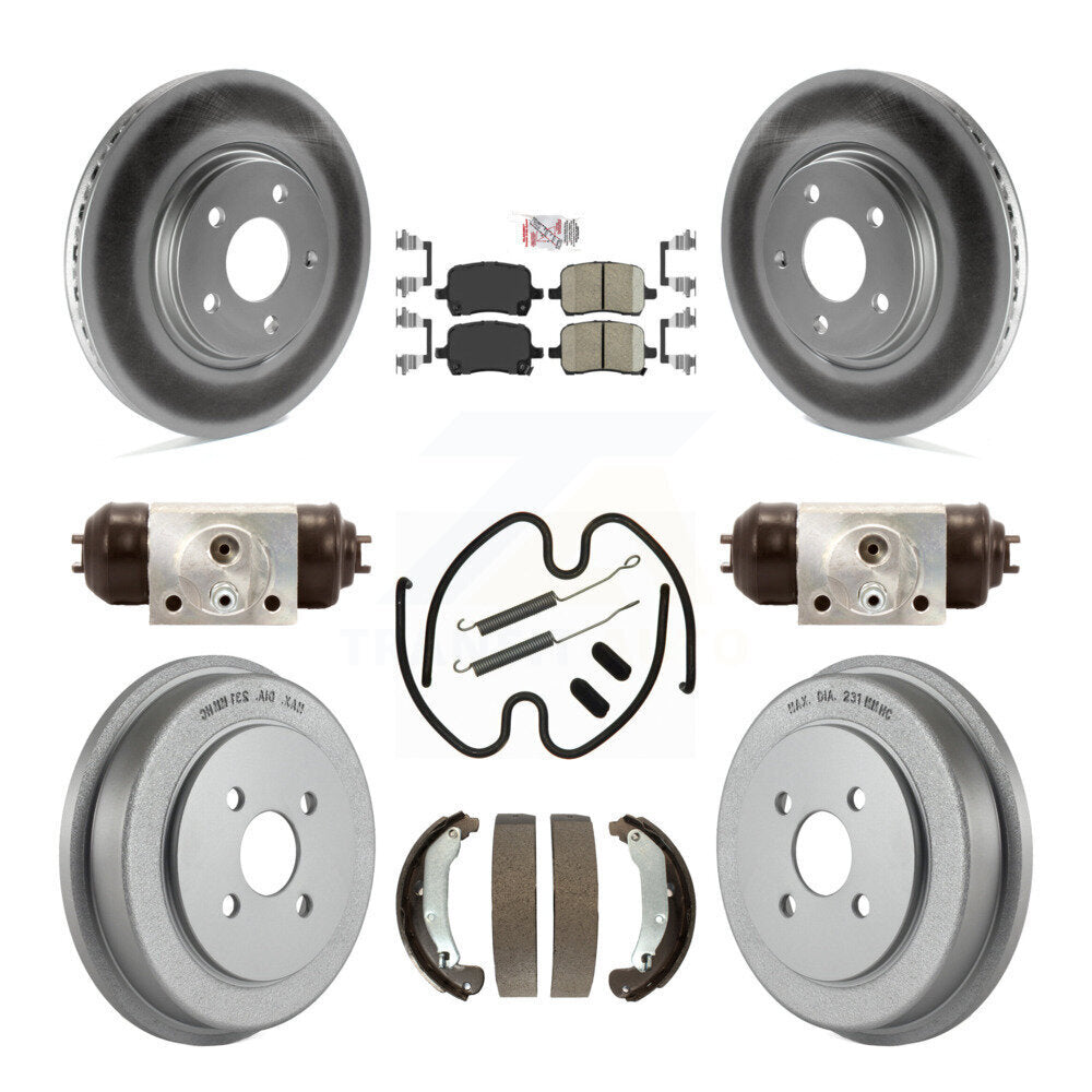 Kit de tambour à revêtement en céramique, Rotors de frein à disque avant et arrière (9 pièces) pour Pontiac Pursui