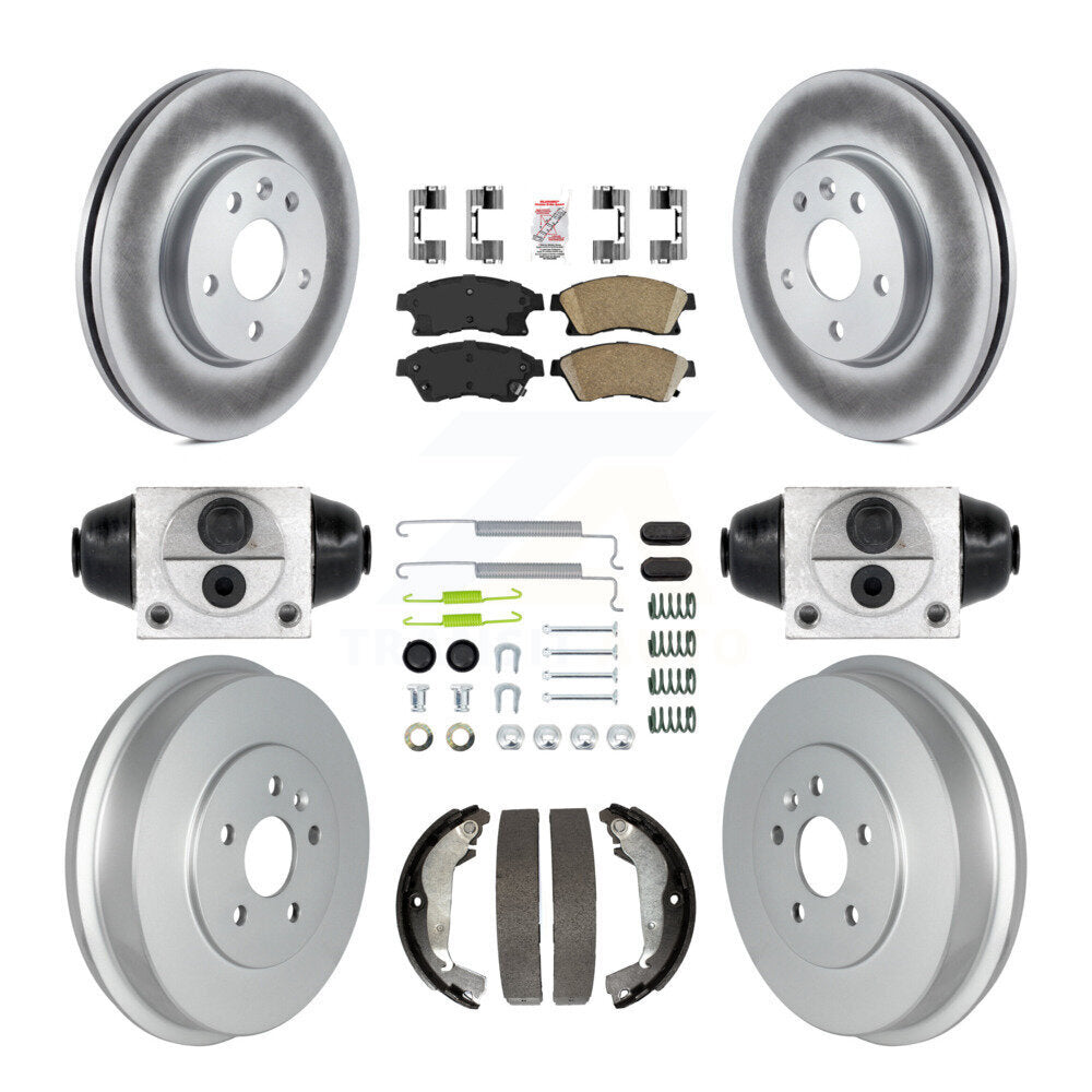 Kit de tambour à revêtement en céramique, Rotors de frein à disque avant et arrière (9 pièces) pour Chevrolet Cruze