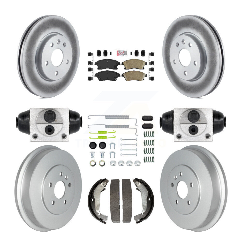 Kit de tambour à revêtement en céramique, Rotors de frein à disque avant et arrière (9 pièces) pour Chevrolet Cruze