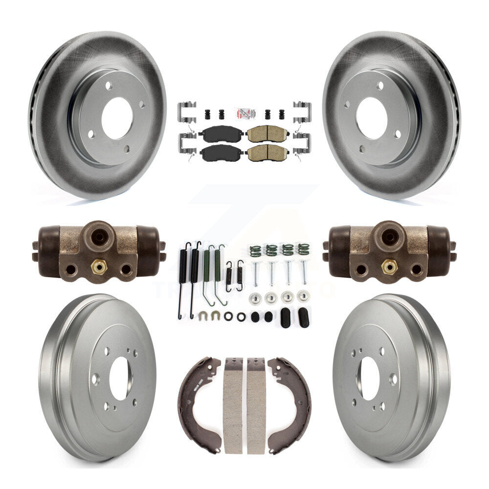 Kit de tambour avec revêtement en céramique, Rotors de frein avant et arrière (9 pièces) pour Nissan Sentra Cub