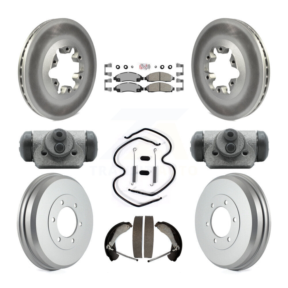 Kit de tambour avec revêtement en céramique, Rotors de frein avant et arrière (9 pièces) pour Chevrolet Colorad
