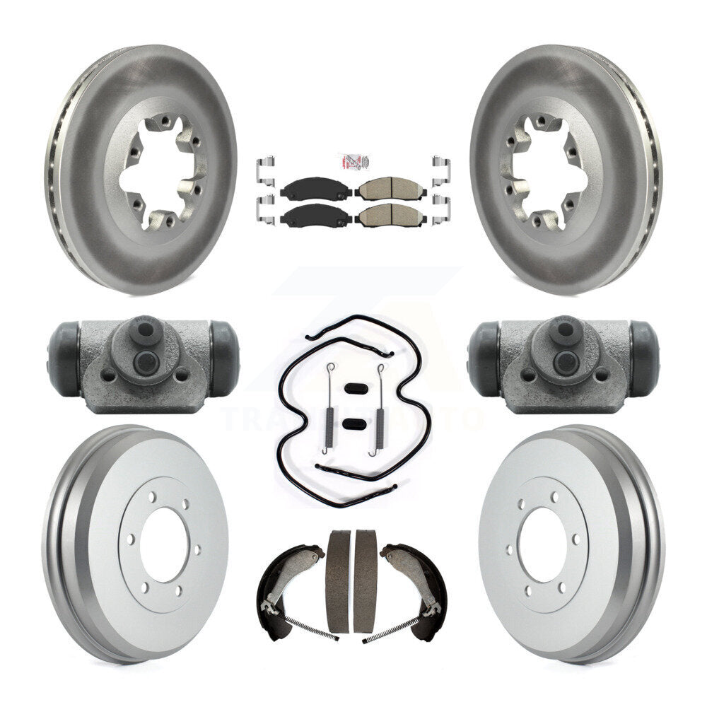 Kit de tambour avec revêtement en céramique, Rotors de frein avant et arrière (9 pièces) pour Chevrolet Colorad