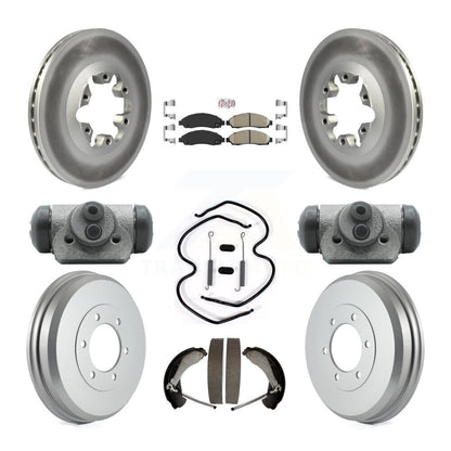 Kit de tambour avec revêtement en céramique, Rotors de frein avant et arrière (9 pièces) pour Chevrolet Colorad