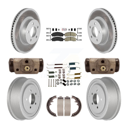 Kit de tampons en céramique et de tambour enduit de rotor de frein avant et arrière (9 pièces) pour Ford Ranger Mazd