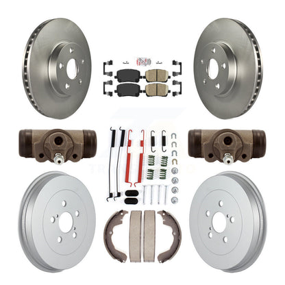 Kit de tambour avec revêtement en céramique, Rotor de frein avant et arrière (9 pièces) pour Pontiac Vibe Toyot