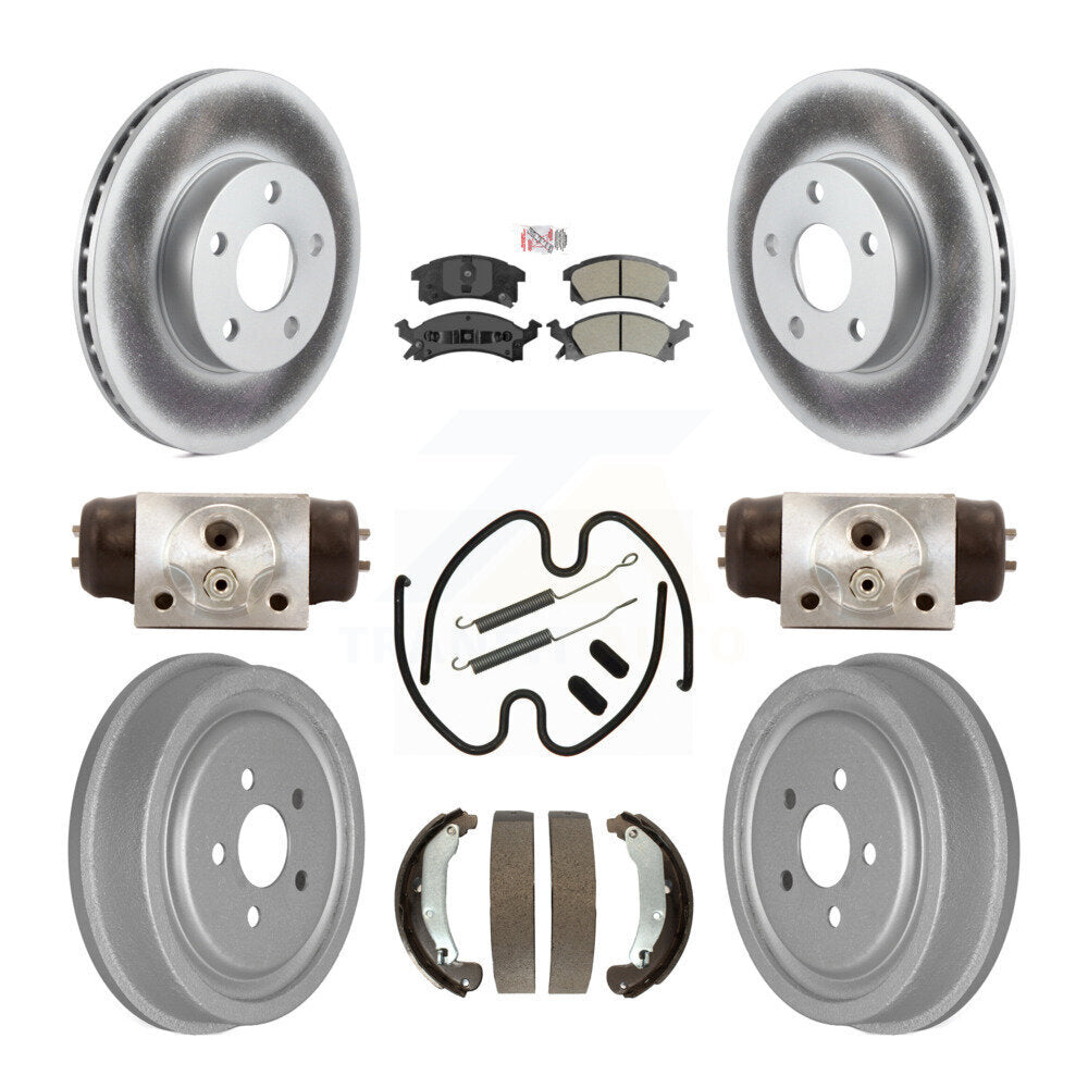 Kit de tambour à revêtement semi-métallique, Rotor de frein avant et arrière (9 pièces) pour Pontiac Sunfir