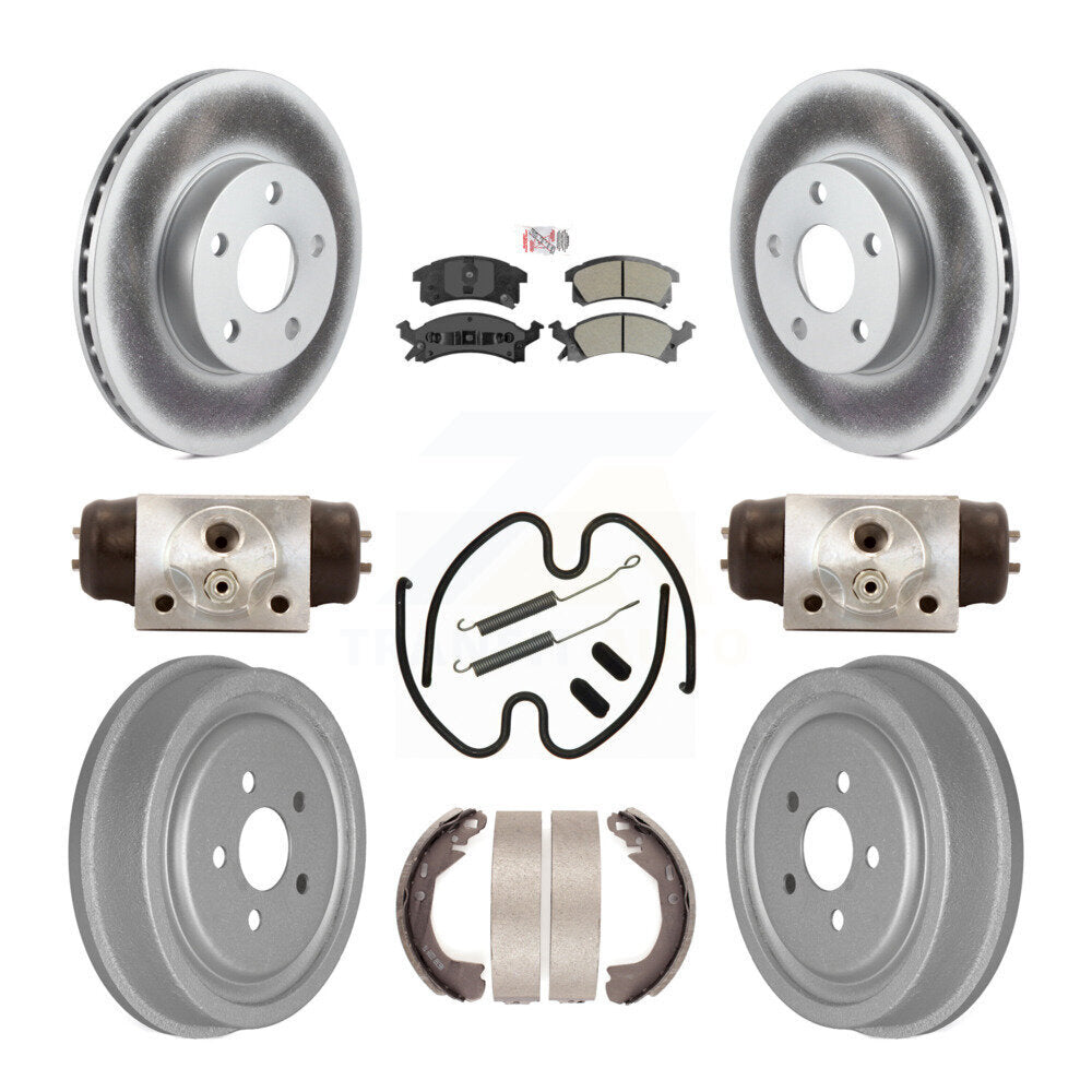 Rotors de frein avant et arrière, Kit de tambour semi-métallique avec revêtement de tampons pour Chevrolet Cavalie