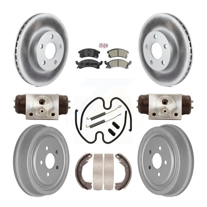 Rotors de frein avant et arrière, Kit de tambour semi-métallique avec revêtement de tampons pour Chevrolet Cavalie