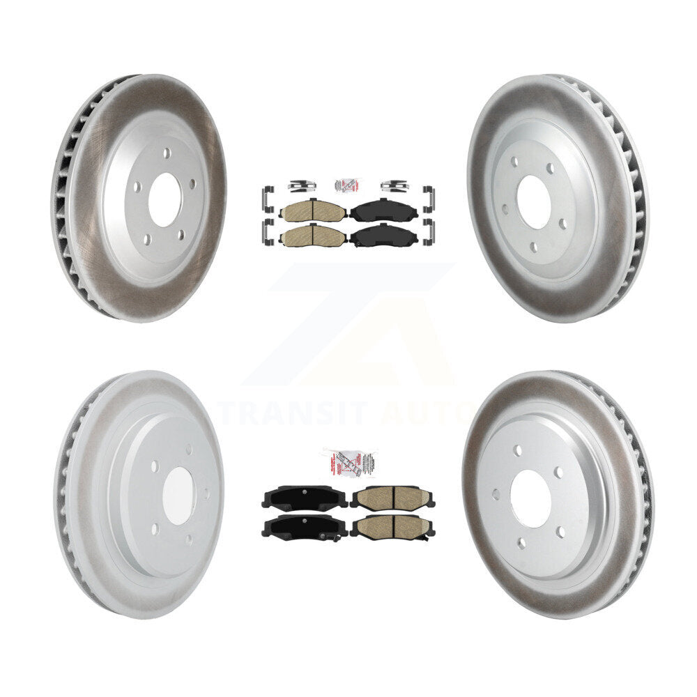 Kit de rotor de frein recouvert de plaquettes en céramique avant et arrière (6 pièces) pour Chevrolet Corvett 97-04