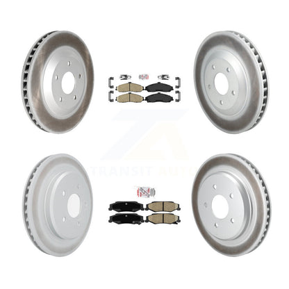 Kit de rotor de frein recouvert de plaquettes en céramique avant et arrière (6 pièces) pour Chevrolet Corvett 97-04