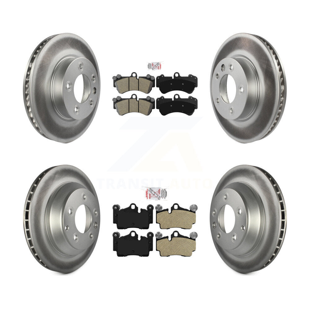 Kit de rotor de frein à revêtement de plaquettes semi-métalliques avant et arrière (6 pièces) pour Volkswagen Touare