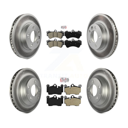 Kit de rotor de frein à revêtement de plaquettes semi-métalliques avant et arrière (6 pièces) pour Volkswagen Touare