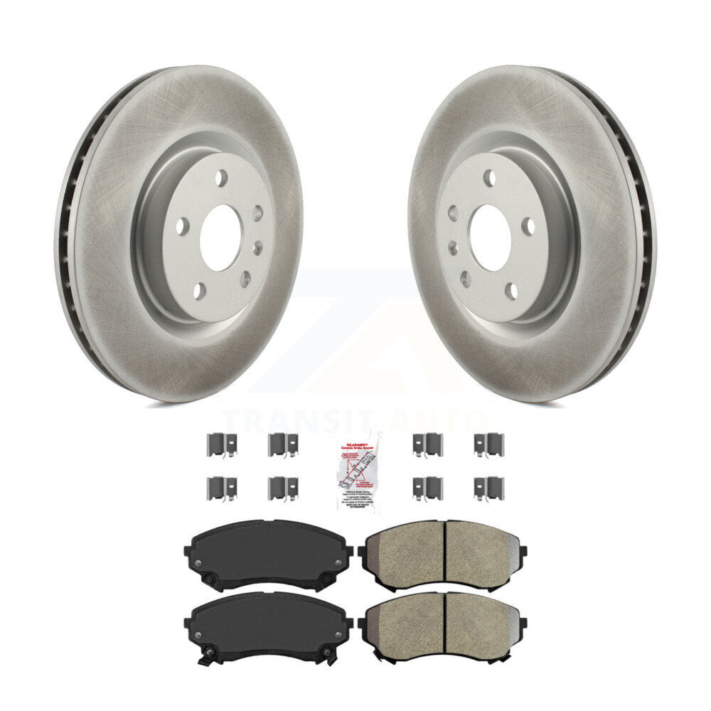 Kit de rotors de frein à disque à revêtement avant et de plaquettes semi-métalliques pour Cadillac CTS