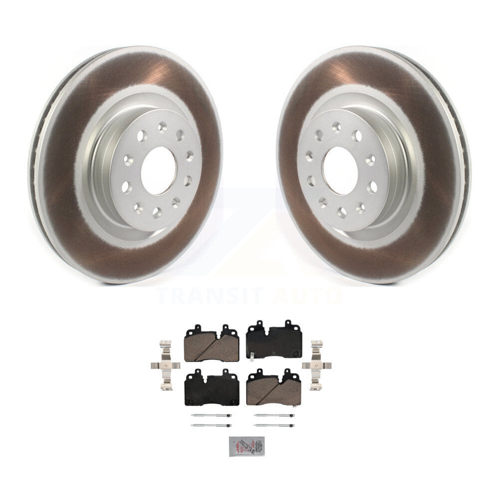 Kit de rotors de frein à disque et de plaquettes en céramique avec revêtement avant pour Cadillac CT6 KGA-104593