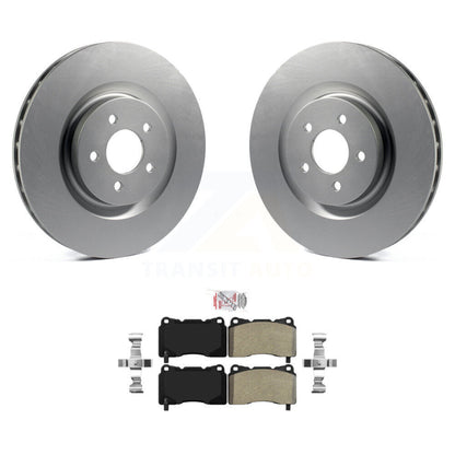 Kit de rotors de frein à disque à revêtement avant et de plaquettes semi-métalliques pour Ford Mustang